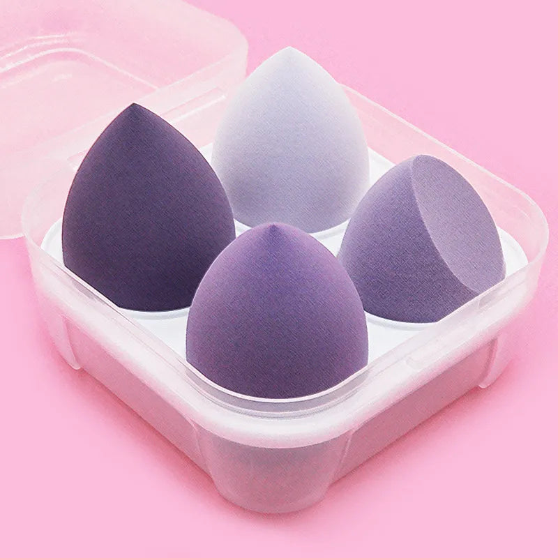 4pcs/bag Fashion Make Up Blender Cosmetic Puff Makeup Sponge Foundation Powder Sponge Beauty Tool Makeup Tool Accessories