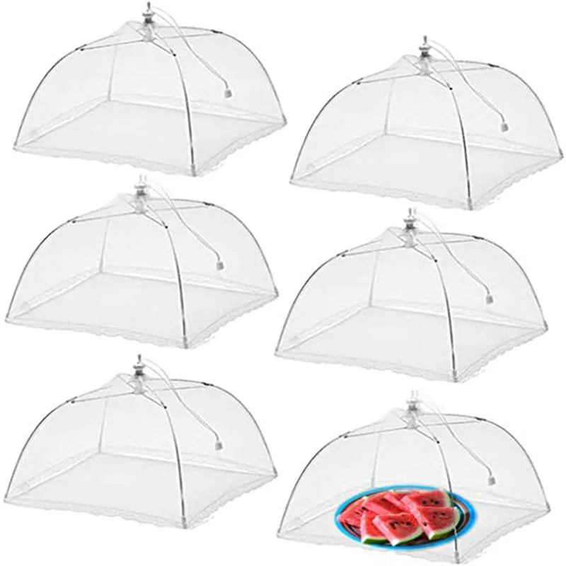 Foldable Food Mesh Cover Fly Anti Mosquito Pop-Up Food Cover Umbrella Meal Vegetable Fruit Breathable Cover Kitchen Accessories