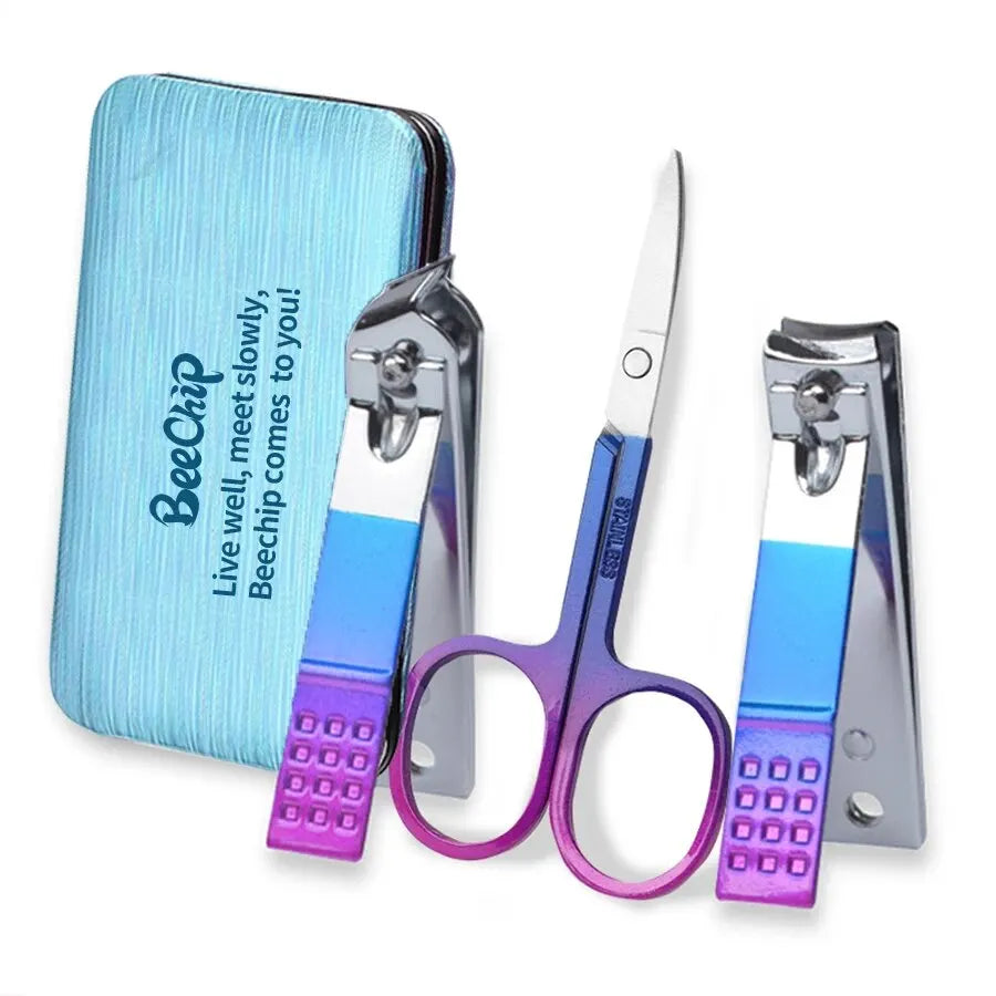 7pcs Set Of Nail Clippers Gradient Stainless Steel Nail Clippers Set Pedicure Knife Beauty Tongs Manicure Manicure Tool