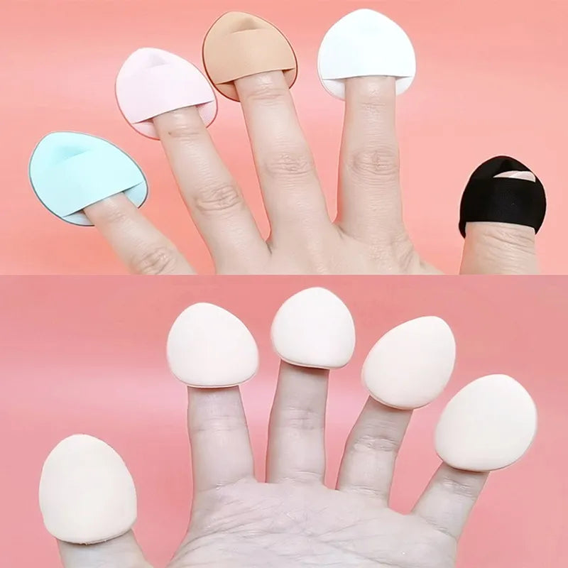 3/10pcs Mini Size Professional Cosmetic Cushion Puff  Concealer Foundation Detail Puff Finger Puff Set Makeup Sponge Beauty Tool