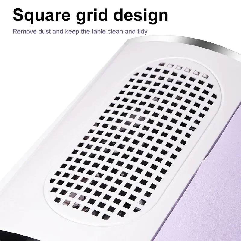 80W Nail Dust Collector Absorber For Nail Low Noise Nail Vacuum Cleaner Dust Extractor for Manicure Collecting Pedicure Tools