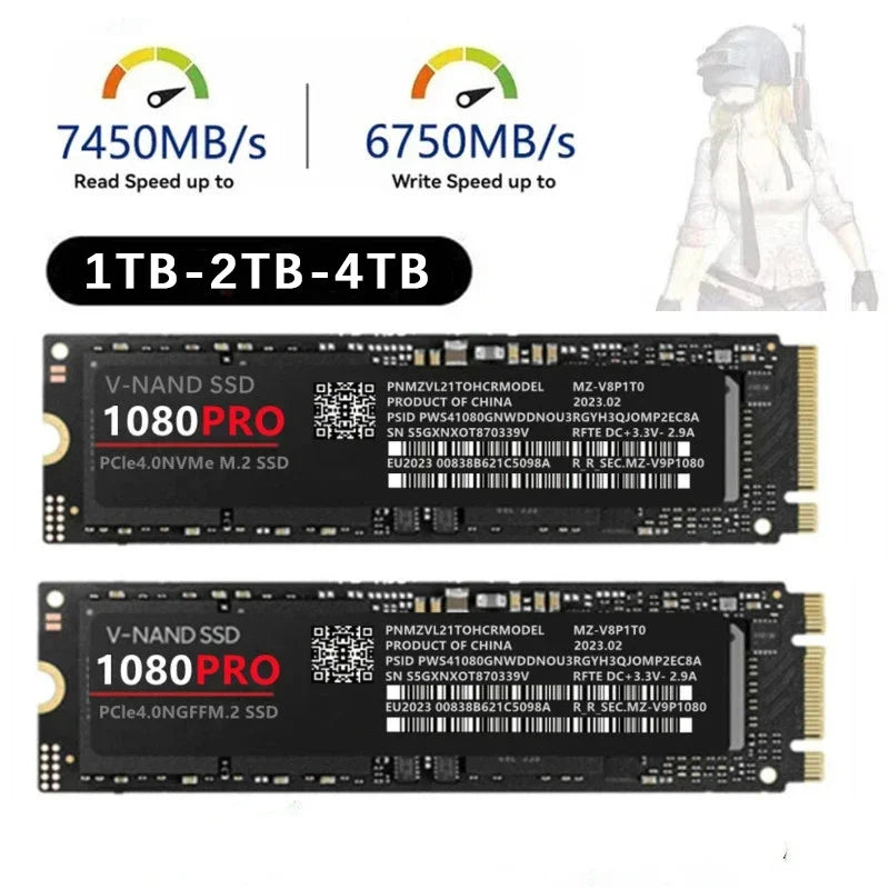 1080PRO 4TB SSD Original Brand SSD M2 2280 PCIe 4.0 NVME Read 14000MB/S Solid State Hard Disk For Desktop/PC/PS5 Game Laptop