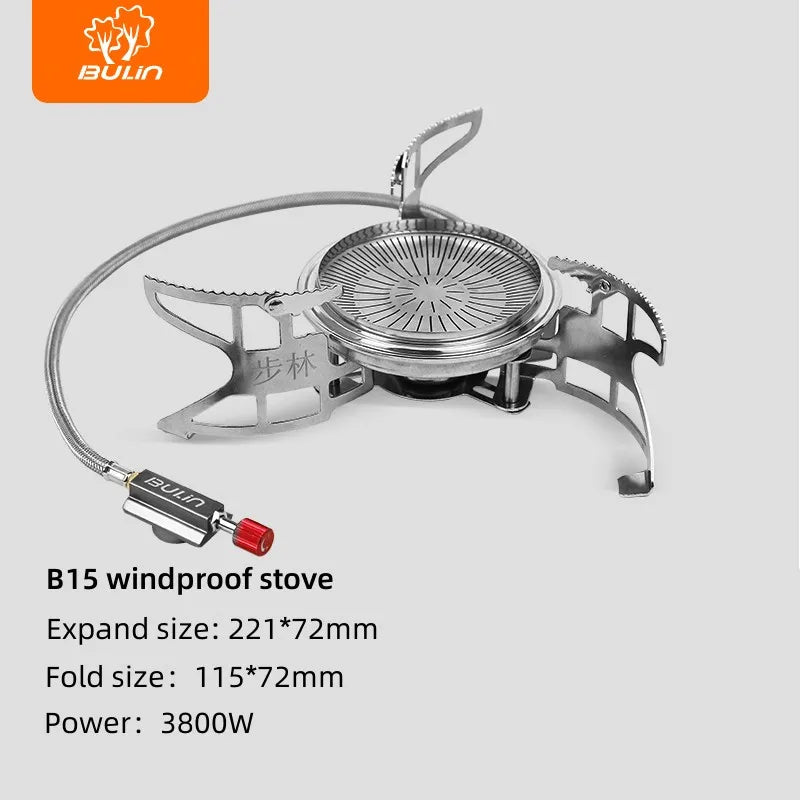 Bulin S2400 Outdoor Camping Stove Portable Picnic Gas Field Heat Collecting Pot Cooking Integrated Windproof Stove