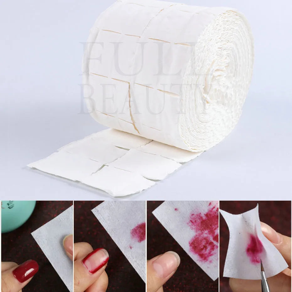 500/300pcs Lint-Free Nail Polish Remover Cotton Gel Polishes Remover Nails Wraps Wipes Manicure Soft Paper Pads Accessories #918