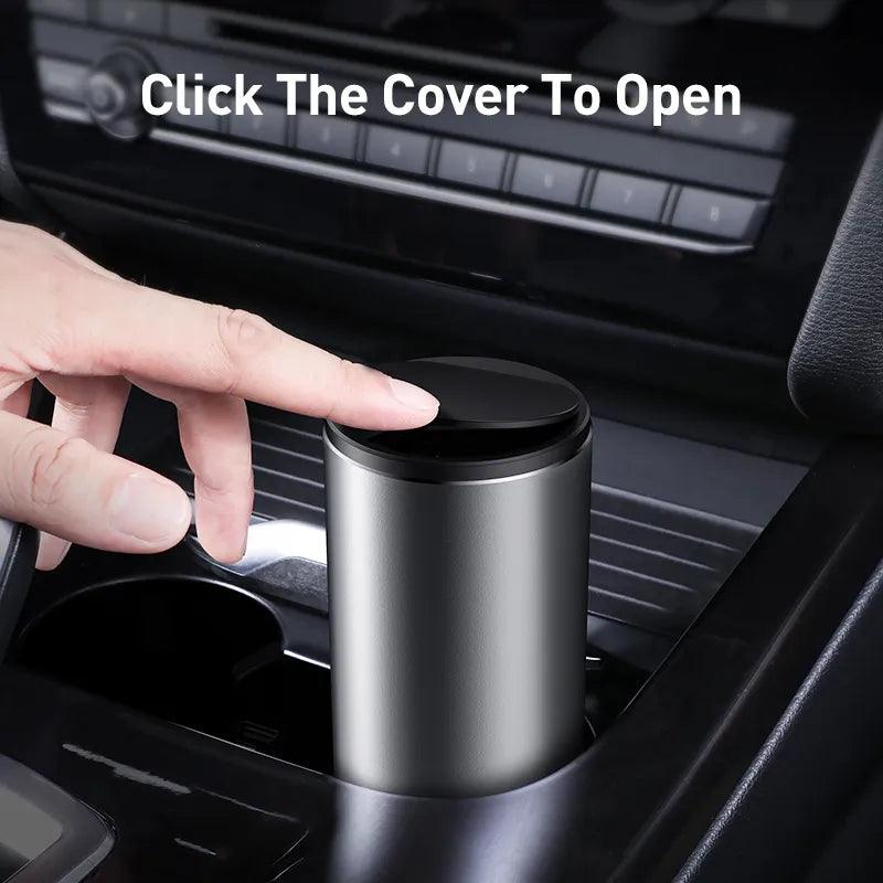 Baseus Alloy Car Trash Can Auto Organizer Storage Bag Car Garbage Bin Ashtray Dust Case Holder Auto Accessories - Twin suppliers 