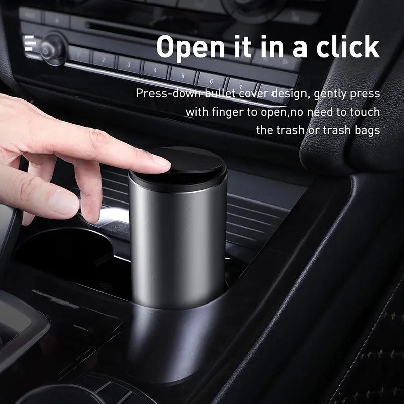 Baseus Car Trash Bin Can Mini Auto Dust Organizer Car Interior Rubbish Bag Garbage Container Storage Box Bucket Auto Accessories - Twin suppliers 