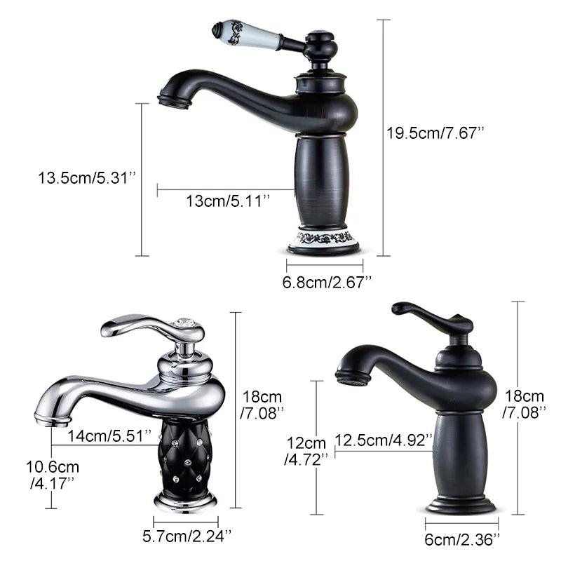 Bathroom Faucet Antique Bronze Finish Brass Basin Sink Solid Brass Faucets Single Handle Water Mixer Taps Bath Crane ELFCT001 - Twinsupliers