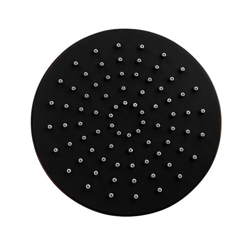 BECOLA matte black shower head bathroom ABS plastic shower faucet fashion BLACK rainfall shower nozzle free shipping - Twinsupliers