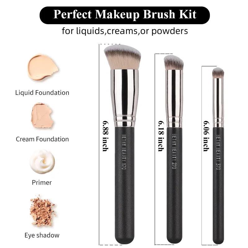 Bethy Beauty 2/3 pcs Foundation Concealer Brush Set Makeup Brush 170 270 Synthetic Hair Foundation Blending Brush Cream Contour - Twin suppliers 