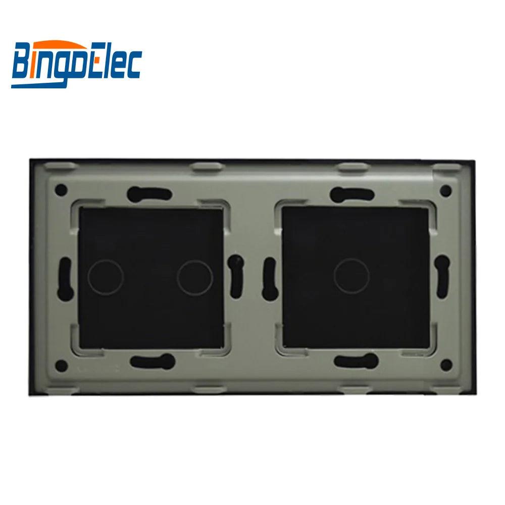 Bingoelec DIY White Black Gold Big Glass Panel 86*157mm For Touch Switches And Sockets AssemblySize - Twinsupliers