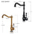 Black Deck Mount Bathroom Kitchen Brass Faucet Single Handle 360 Rotate Basin Sink Mixer Taps Black Hot and Cold Water Mixers - Twinsupliers