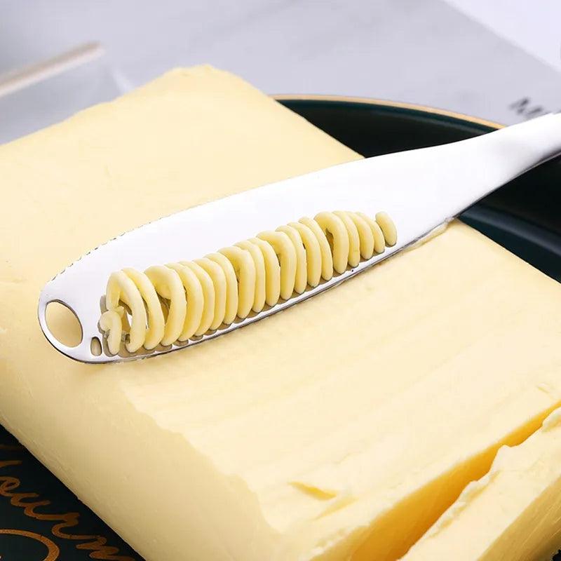 Butter Knife Holes Cheese Dessert Knife Stainless Steel Jam Knife Cutlery Toast Wipe Cream Bread Cheese Cutter Kitchen Tools - Twinsupliers