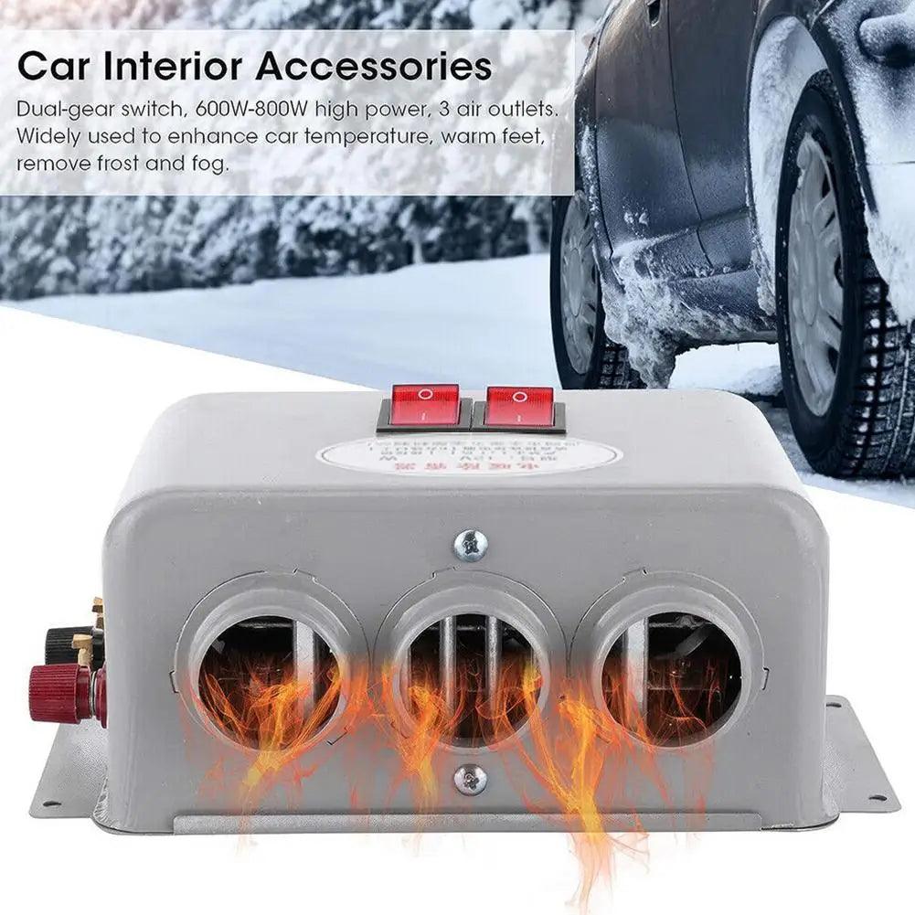 Car Heater 12V24V 800W High Power Fast Heating For Truck With 1M 16AWG Cigarette Lighter Cable Windshield Defogging Defroster - Twinsupliers