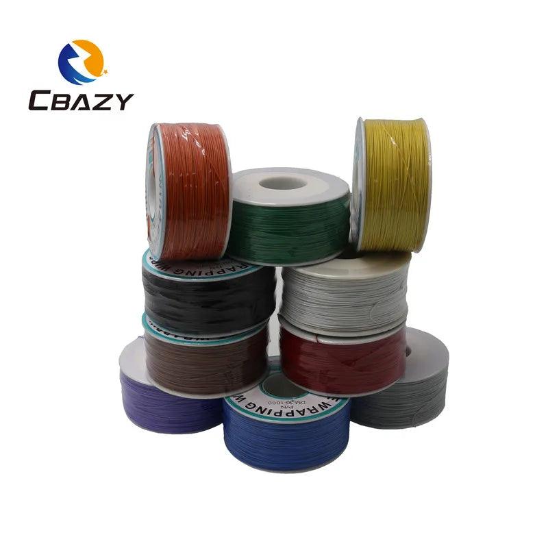 CBAZY 250m Electrical Wire Wrapping Wrap 10 Colors Single strand copper 30awg Cable OK Wire & PCB Wire - Twinsupliers