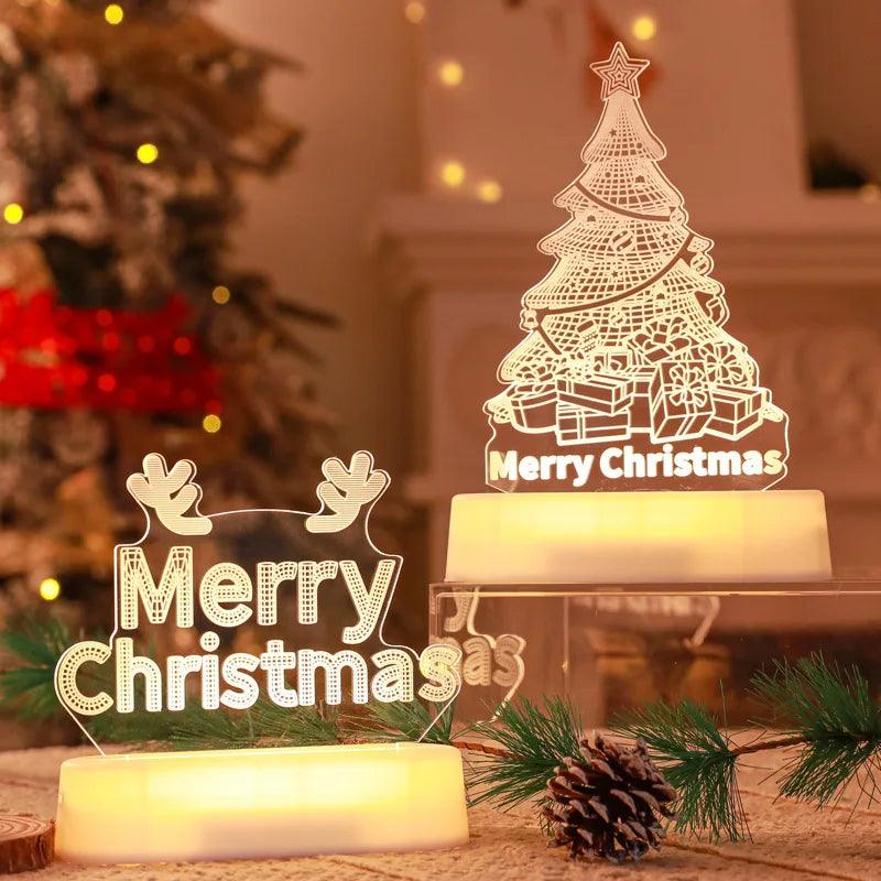 Christmas lighting ornaments DIY atmosphere lights Creative night light bedroom lamp cartoon table lamp holiday gift - Twinsupliers