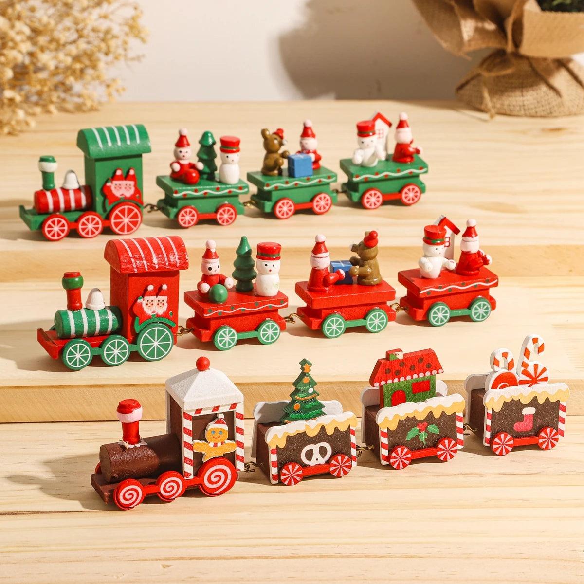 Christmas Train Merry Christmas Decorations For Home 2023 Cristmas Ornament Xmas Navidad Noel Gifts Happy New Year 2024 - Twinsupliers