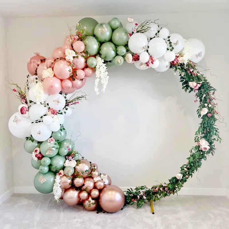 Circular Wedding Decoration Backdrop Arch Stand Birthday Party Balloon Hoop Stand Baby Shower Decorations Frame Balloons Arche - Twinsupliers