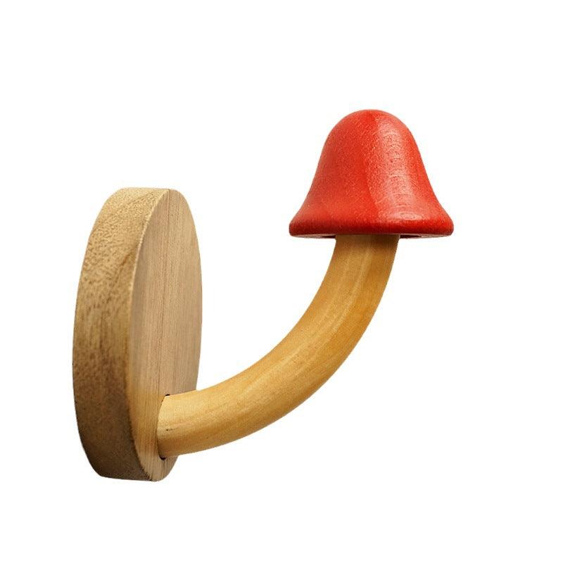 Creative Punch-free Wooden Mushroom Hat-and-coat Hook - Twinsupliers