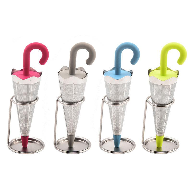 Creative Umbrella Tea Strainer Silicone Stainless Steel Kitchen Gadgets - Twinsupliers