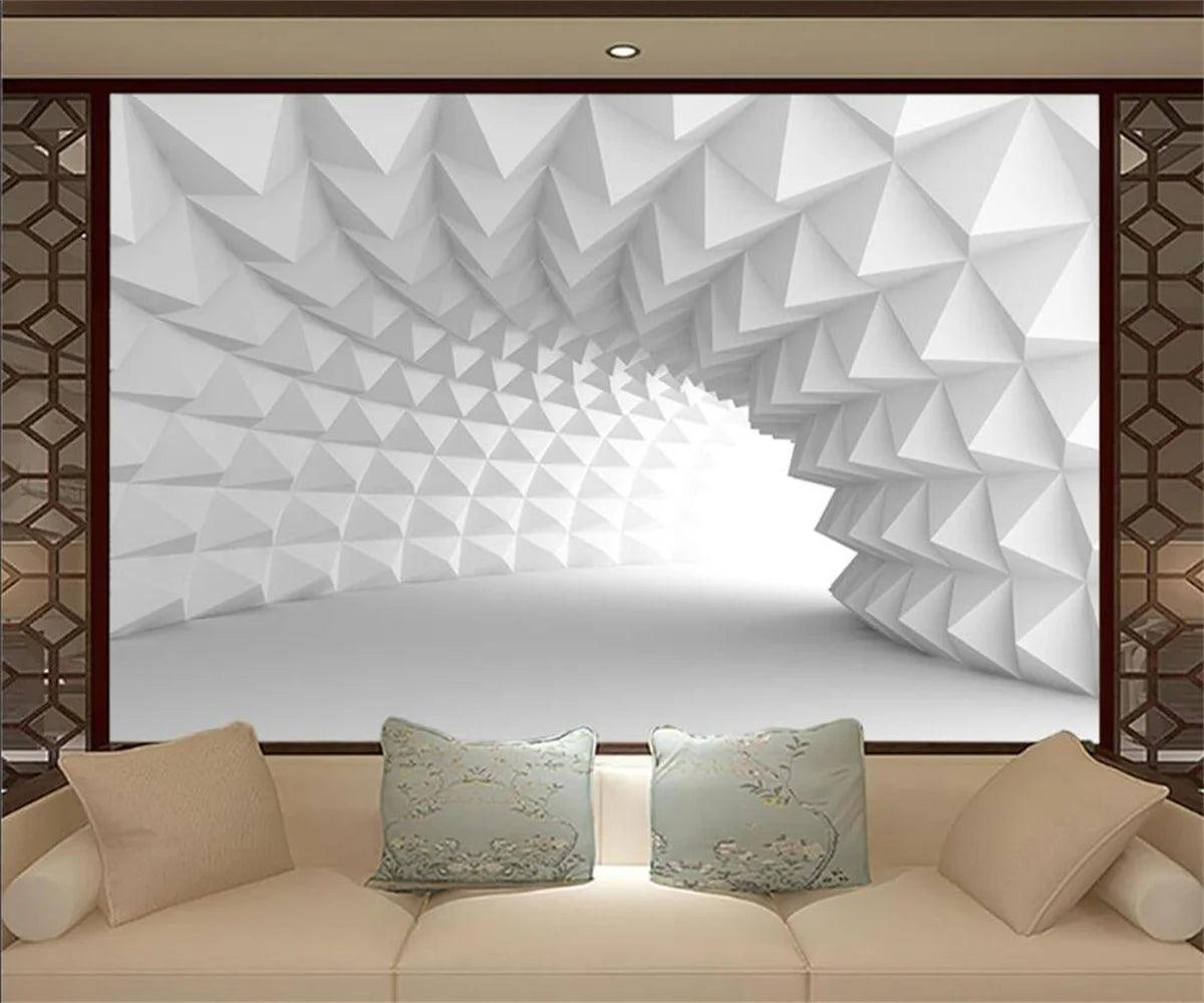 Custom wallpaper photo 3d space extension tunnel TV background wall home decor living room bedroom murals 3d wallpaper - Twinsupliers