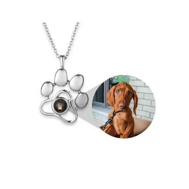 Cute Animal Dog Paw Personalized Custom Projection Necklace - Twin suppliers 