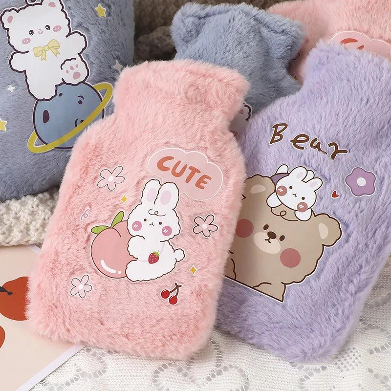 Cute Kawaii Hot Water Bottle For Bed Cartoon Hand Warmer Thermal Bag Tummy Warmers Warming Products Household Merchandises Home - Twinsupliers