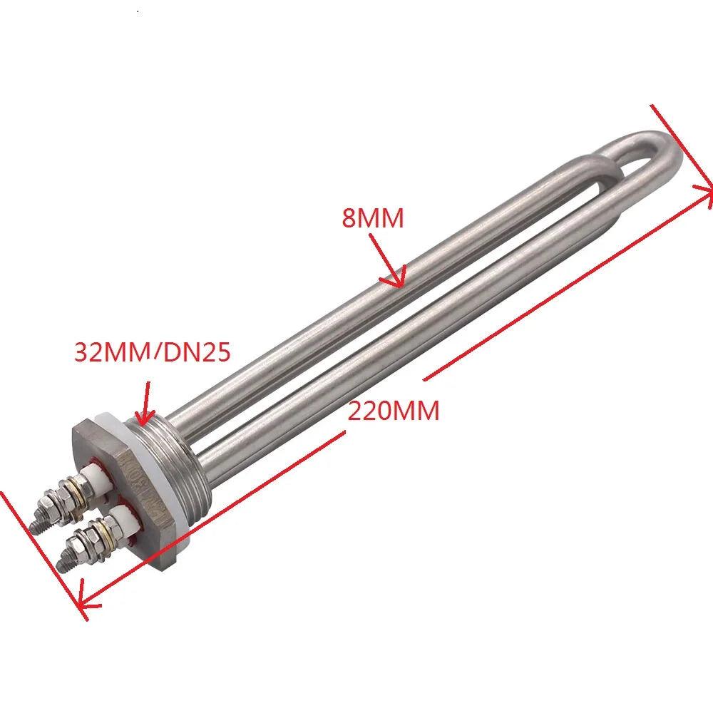 DC 24V 36V 48V Solar Water Heater DN25(OD32MM) Electric Heating Element Camping Car Parts 1inch Tube 300W 600W 900W 1200W 1500W - Twinsupliers