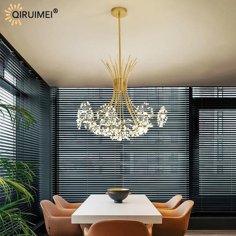 Dimmable Holding Flowers Deco Fixture Modern LED Chandeliers Lights Living Dining Room Bedroom Hall Hotel Lamps Indoor Lighting - Twinsupliers