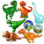 Dinosaur Party Foil Balloon Helium Globos standing green dinosaur Red dragon birthday deco party supplies boy kids cartoon toys - Twinsupliers