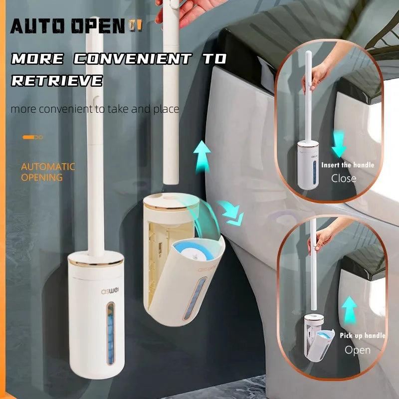 Disposable Toilet Brush Wallmounted Toilet Cleaner Replacement Head Cleaning Tool Toilet Brush WC Kit Bathroom Accessories - Twin suppliers 