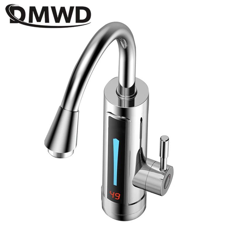 DMWD 3300W Electric kitchen instant heating faucet heater hot cold dual-use Tankless water quickly heating tap with LED display - Twinsupliers