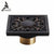 Drain 10cm Square Black Brass Shower Drain Strainer Floor Cover Art Carved Balcony Bathroom Bath Accessories Grate Waste SY-073R - Twinsupliers