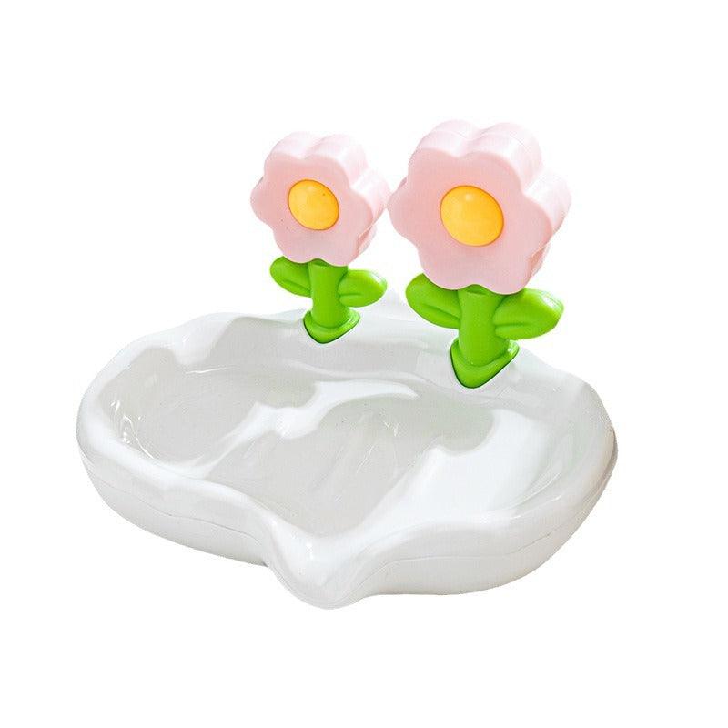 Draining Flowers Soap Dish Home Creative - Twinsupliers