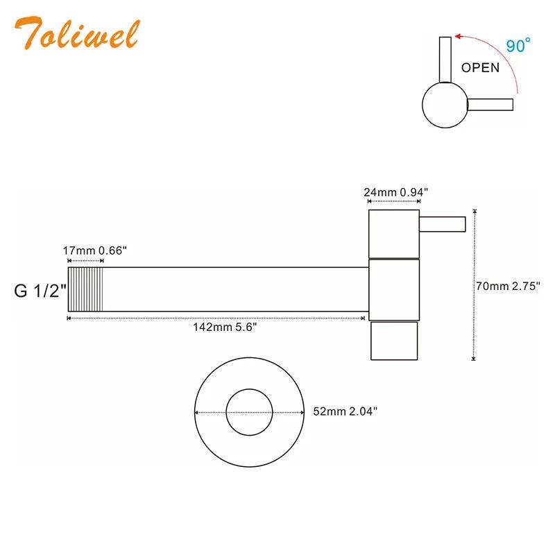 Extra Long Polished Chrome Laundry Bathroom Wetroom Kitchen Wall Mounted Brass Sink Faucet Outdoor Cold Water Tap Bibcocks - Twinsupliers