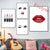 Fashion Ladies Perfect Eyebrow Lashes & Red Lips Makeup Lipstick Print Posters Wall Art Modern Home Beauty Salon Deco Painting - Twinsupliers