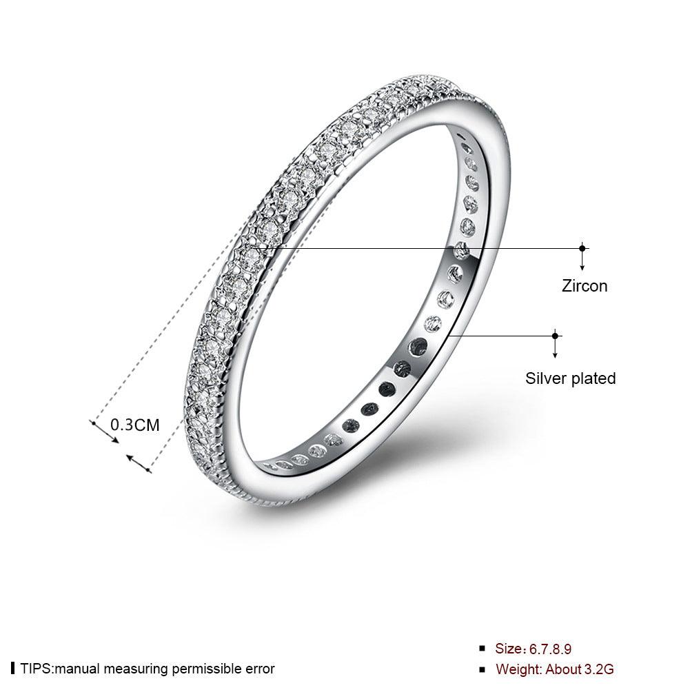 Fashion Trend Ring Female Accessories Zircon Ring Jewelry - Twinsupliers