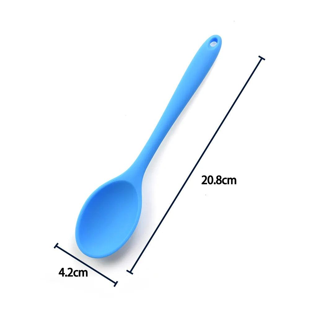 For Better Life 1Pc Soft Silicone Spoon Stirring Long Handle Tableware Cooking Utensils Ladle Kitchen Accessories - Twinsupliers