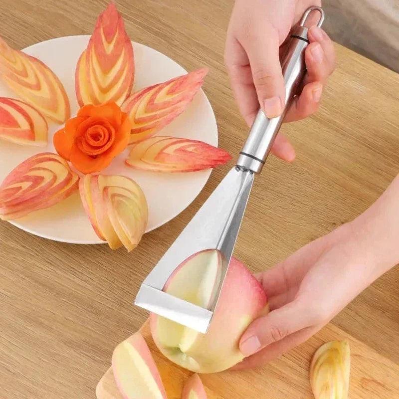 Fruit Push Knife Double Head Melon Baller Scoop Triangular Shape Peeler Vegetable Slicer Fruit Platter Watermelon Kitchen Tool - Twin suppliers 