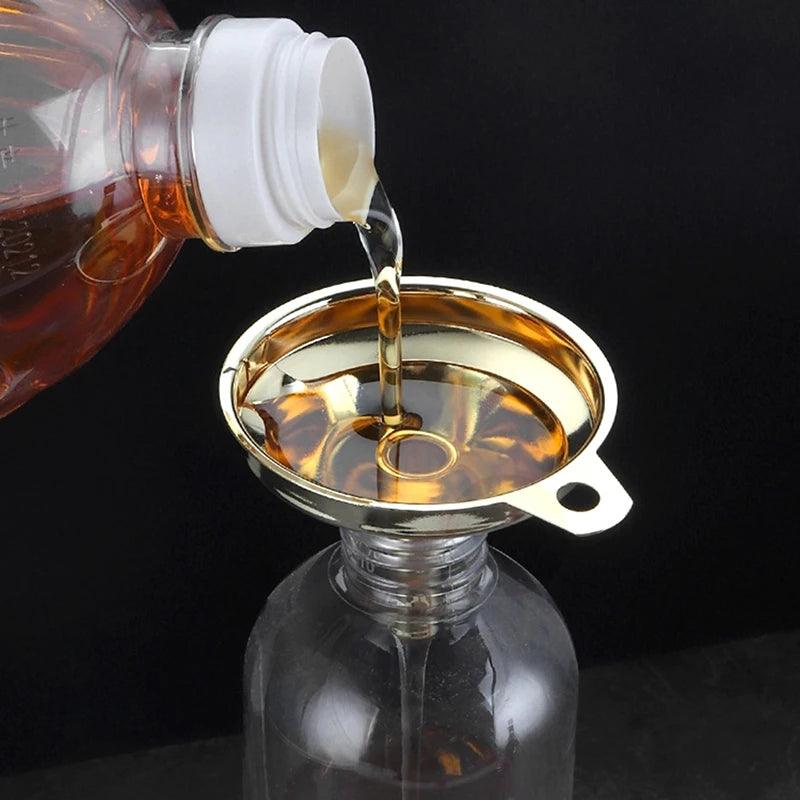 Functional Stainless Steel Gold Funnel Cone Oil Liquid Dispenser Kitchen Tools - Twin suppliers 