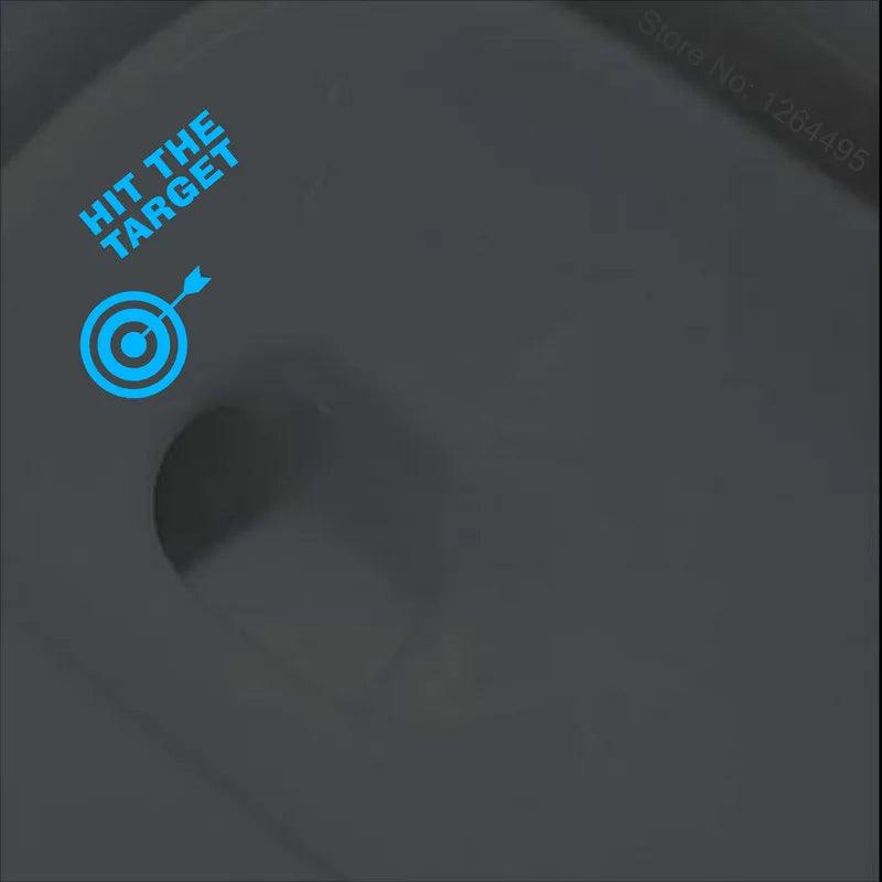 Glow in the Dark Hit the Target Toilet Aiming Stickers Bathroom Art Deco Funny Decals Washroom Lavatory DIY Decorations - Twinsupliers