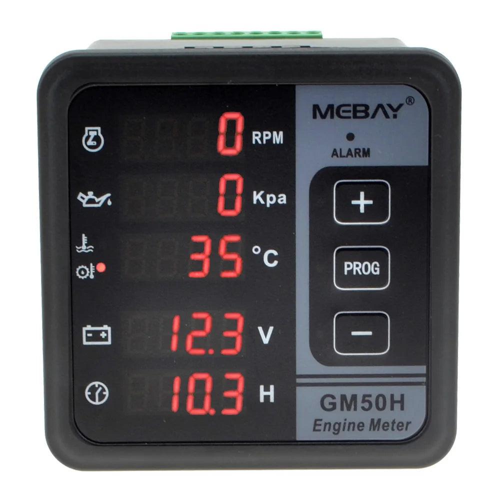 GM50H Engine Digital Multi-functional Meter Diesel Engine Monitor with Oil Pressure Gauge Rotating Speed Oil Temperature12001844 - Twinsupliers