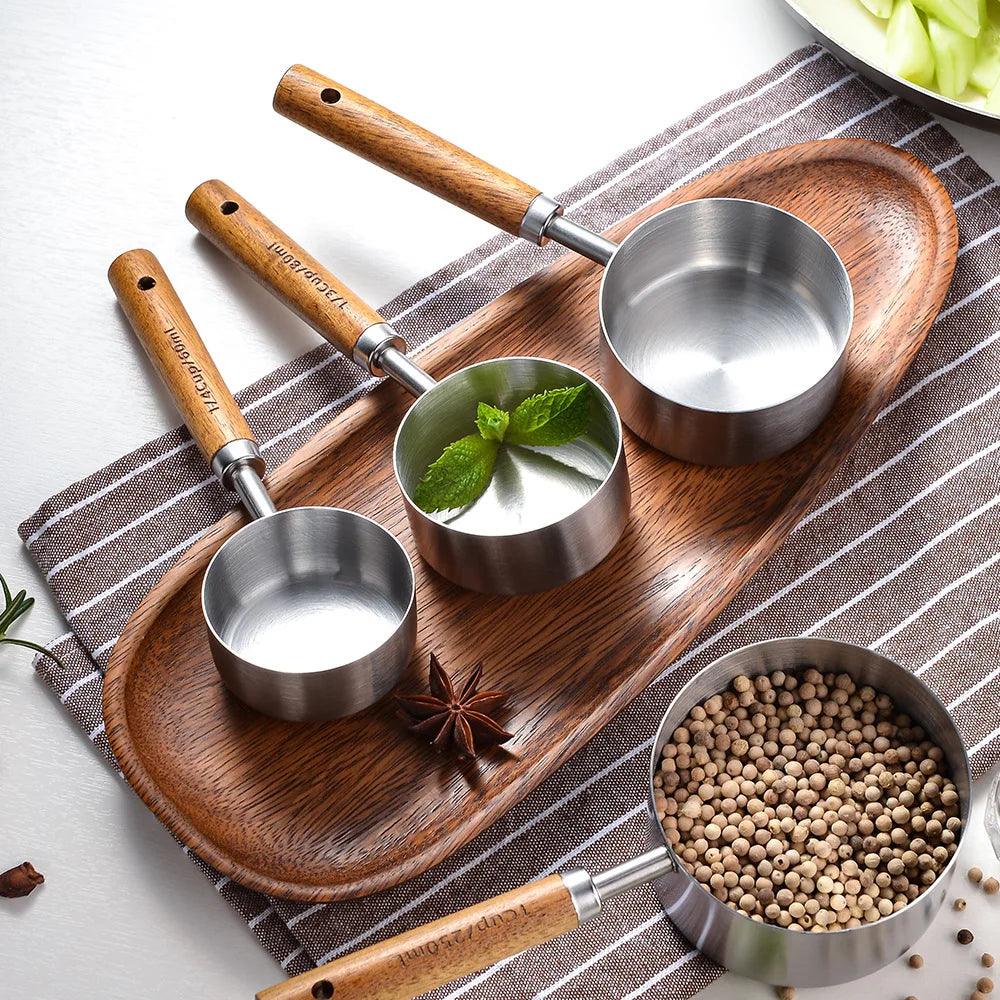 Gold Walnut Wooden Measuring Coffee Beans Powder Scoop Mini Tea Spoon Milk Powder Ice Cream Sugar Salt Spice Spoon Kitchen - Twinsupliers