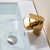 Golden Waterfall Spout Basin Vessel Sink Faucet Deck Mount Golgen Brass Hot Cold Mixer Tap for Bathroom Chrome Vanity Sink Tap - Twinsupliers