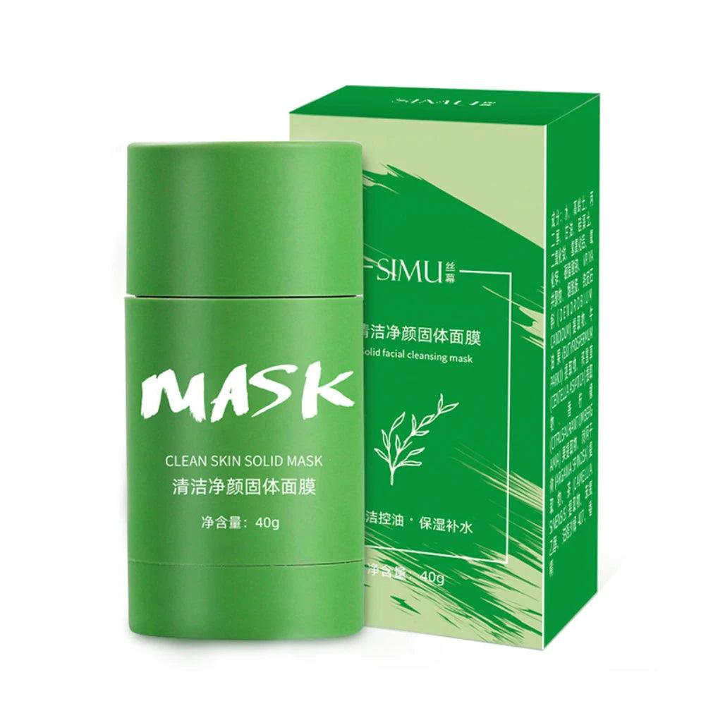 Green Tea Mask Stick Oil Control Clearing Solid Mask Blackhead Removal Moisturizing Cleansing Mask Acne Cream Beauty Health - Twin suppliers 