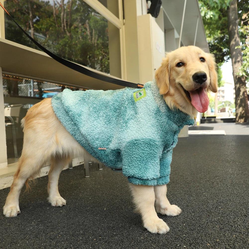 HOOPET 3XL-7XL Winter Thick Big Dog Clothes Lambs Wool Jacket for Medium Large Dogs Windproof Coat Pet Accessories - Twin suppliers 