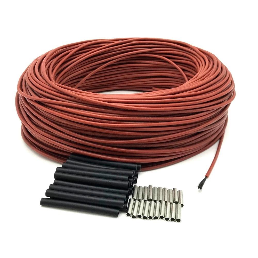 Hot Sell Easy Installation Warm Floor Cable Heat System 12K 33ohm/m Carbon Fiber Heating Wire Rubber and Fluoropolymer Jacket - Twinsupliers