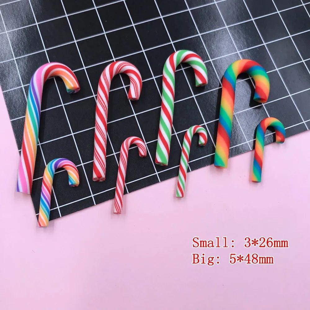 Hot Selling Cute Kawaii Christmas Candy Cane for Crafts Making, Phone Deco, Scrapbooking, DIY Accessories - Twinsupliers