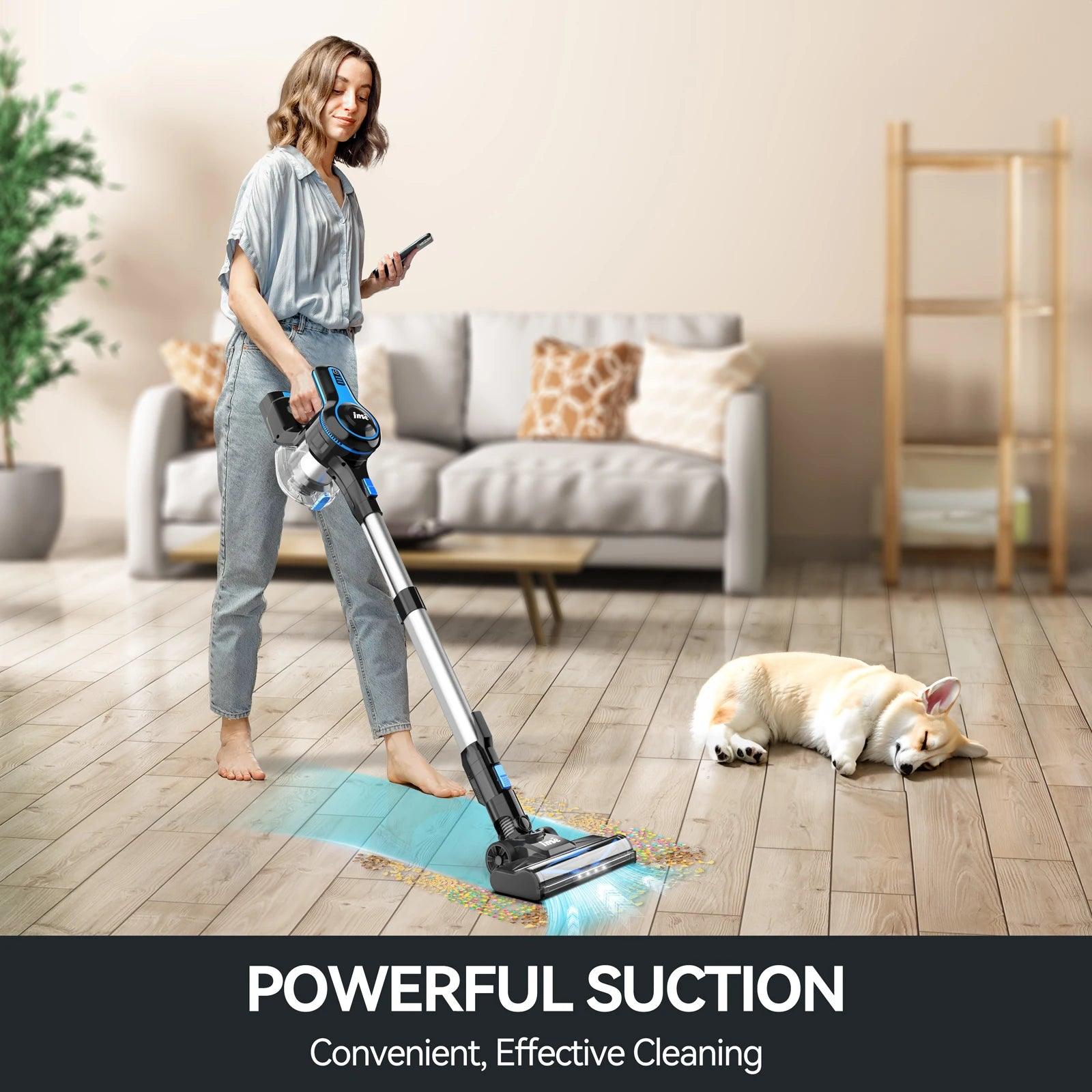 INSE N5T Cordless Vacuum Cleaner 6-in-1 20Kpa Rechargeable Lightweight Stick Vacuum with 2200mAh Battery, for Household Cleaning - Twinsupliers