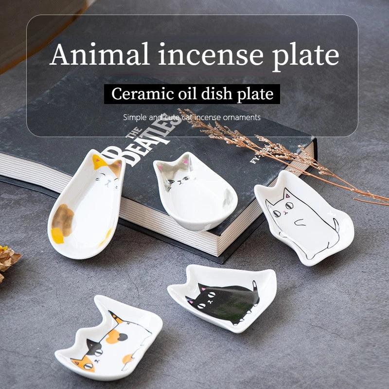 Japanese Style Ceramic tiny Plate Creativity Home Restaurant Soy Sauce Vinegar Mustard Seasoning Animal Ceramic Dish Kitchen - Twinsupliers