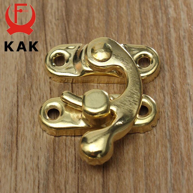 KAK Antique Metal Lock Mini Decorative Hasps Hook for Gift Wooden Jewelry Box Padlock with Screws ZAKKA Box Hardware Home Decor - Twinsupliers